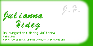 julianna hideg business card